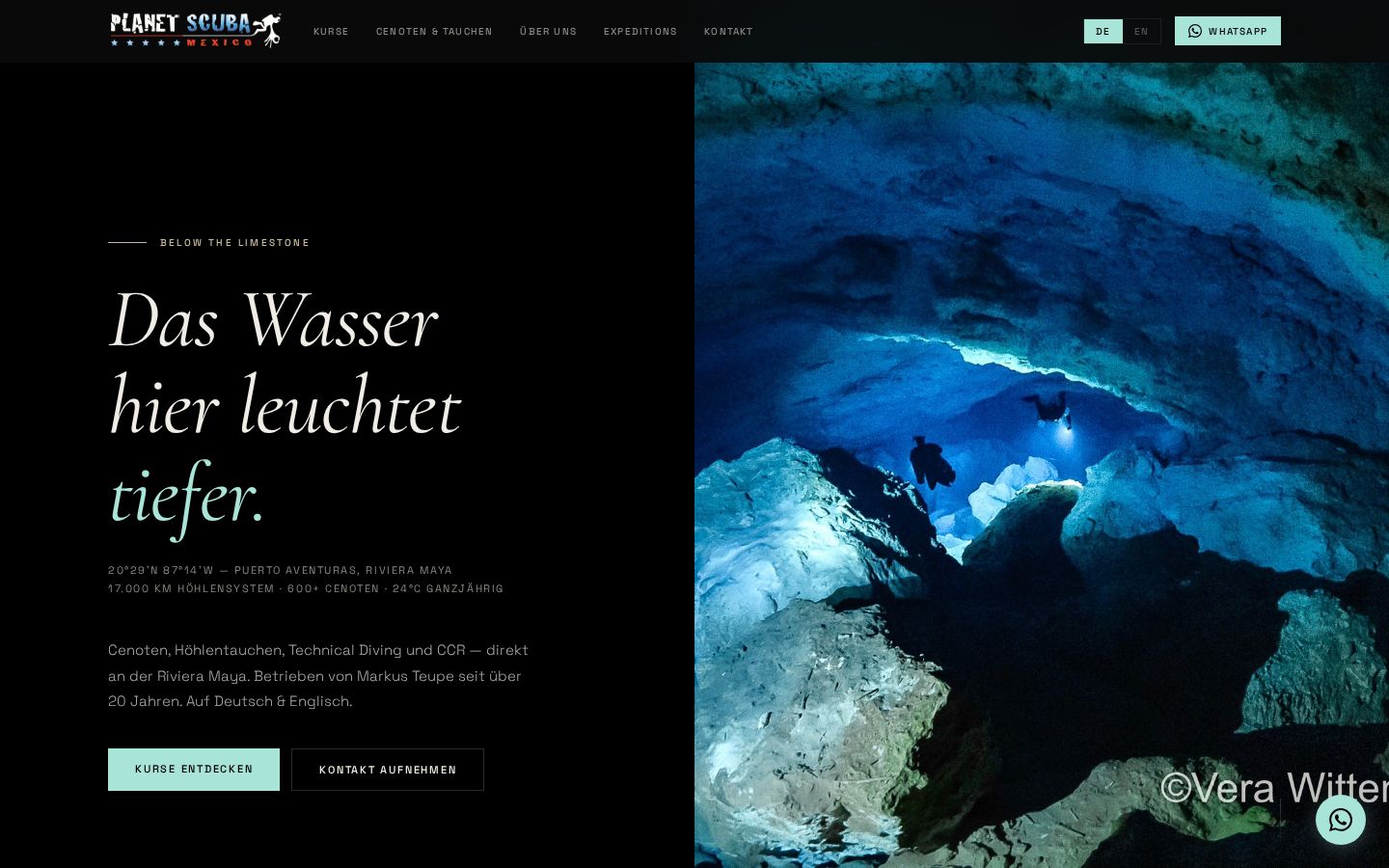 New Planet Scuba Mexico website